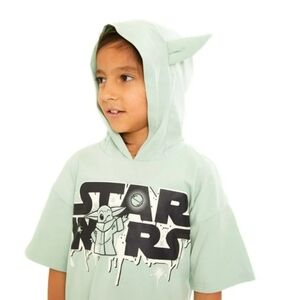 Star Wars Kids Green Hoodie Short Sleeve Fall Layers School Play Costume Boys